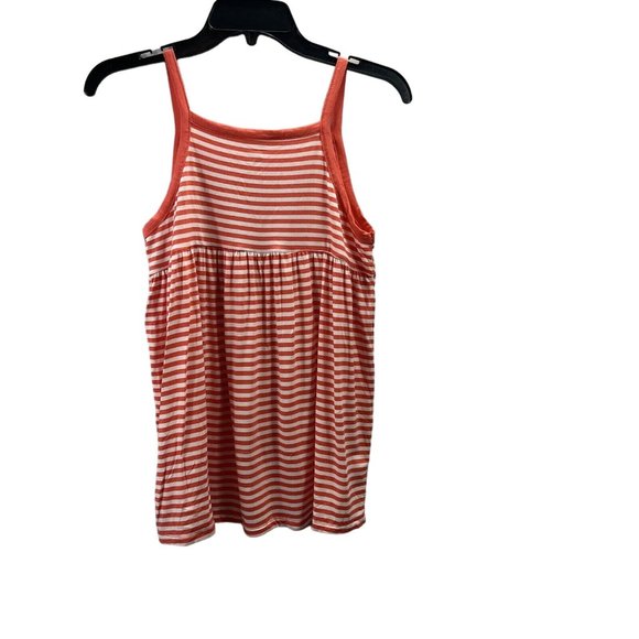 Old Navy Girls Orange and  White Stripe Tank Top Size L (12-14)Sleeveless - Picture 2 of 9